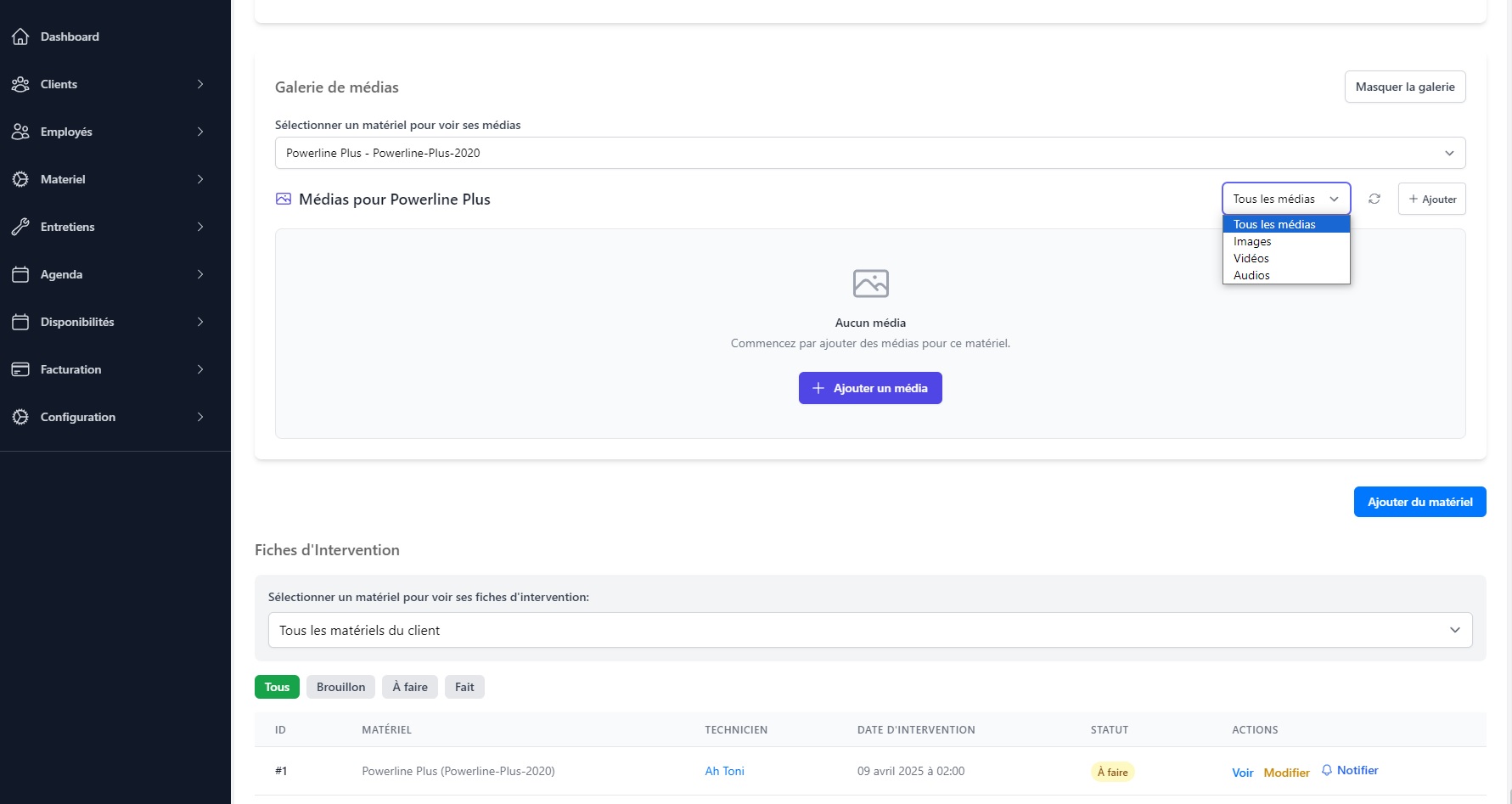 Gestion des documents dans MinderServ